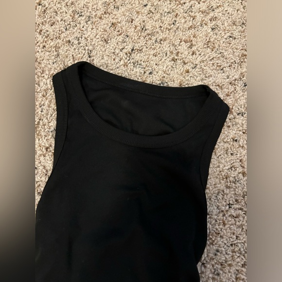 High Neck Stretch Mini/Midi Dress in Black - Picture 4 of 4